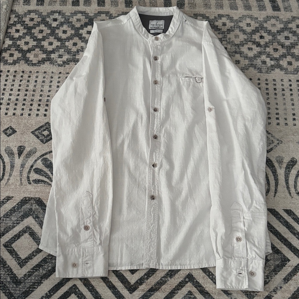 Men’s White Button-Up Shirt